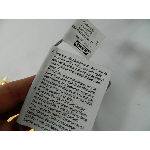 Ikea Lights String Amber Gold 10ft Hearts, Diamonds, Snowflakes, Circles Lucite - Picture 7 of 16